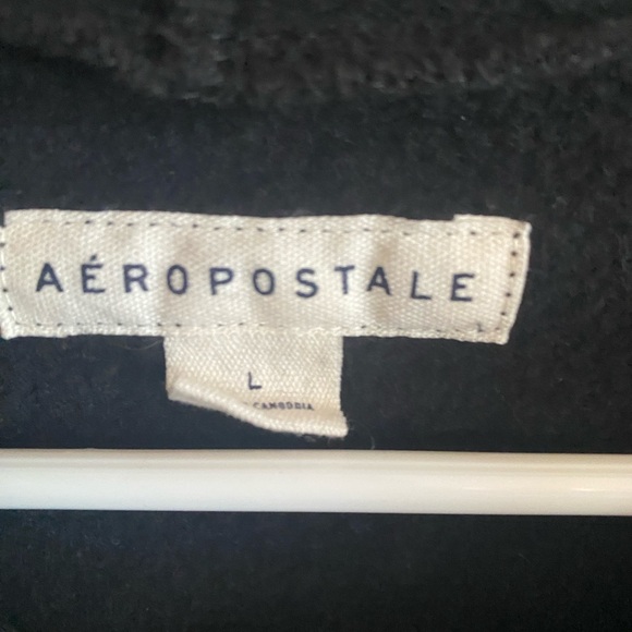 Aeropostale Black Hoodie with Orange Accents - Picture 4 of 5